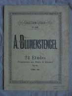 Ancien - Collection LITOLFF N° 1568 A. BLUMENSTENCEL 24 Etudes Violino Solo - Instruments à Cordes