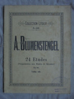 Ancien - Collection LITOLFF N° 1568 A. BLUMENSTENCEL 24 Etudes Violino Solo - Snaarinstrumenten