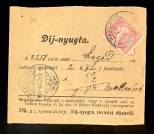 Hungary - Postal Formular For Payment Of Telephone Conversation In Pancsova 'Dij-nyugta', 22.07.1911. - Altri & Non Classificati