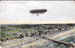 Holanda. Postal Circulada Con Vista De Zeppelin - Brieven En Documenten