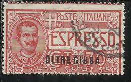 OLTRE GIUBA 1926 ESPRESSO SPECIAL DELIVERY CENT.  70 C USATO USED OBLITERE´ - Oltre Giuba