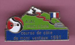 44251-Pin's.Rallye Automobile.course De Cote Du Mont Ventoux 1991.ASAC Vaucluse. - Rallye