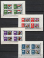 Hungary 1961. Animals / Birds / Buterfly (silver Background) Complete SHEET GARNITURE MNH (**) Michel:1785-1788 / 22 EUR - Fogli Completi