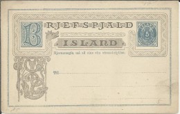 ISLANDIA ENTERO POSTAL SIN USAR - Postal Stationery