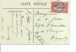 Congo Belge ( Carte Postale De 1914 De Boma Vers La Belgique à Voir) - Lettres & Documents