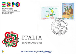 ALG Algeria - N° 1703/4 FDC Exposition Universelle De Milan 2015 Italie - World Exposition Milano 2015 Italy Italia ** - 2015 – Mailand (Italien)