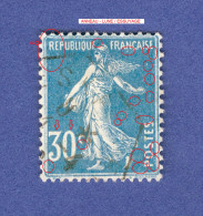 VARIÉTÉS FRANCE 1925  N° 192  SEMEUSE FOND PLEIN 30 C  OBLITÉRÉ DOS CHARNIÈRE 20.00 € - Oblitérés