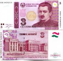 TAJIKISTAN  3 Somoni  2010  UNC - Tayikistán