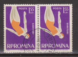 Roemenie, Romania, Romina Paar Pair Used  ; Zwemmen, Swimming, Nager, Nadar, Schoonspringen 1963 - Swimming