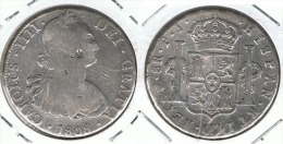 BOLIVIA  CARLOS IIII 8 REALES POTOSI 1808 RESELLOS CHINOS  PLATA SILVER - Bolivië