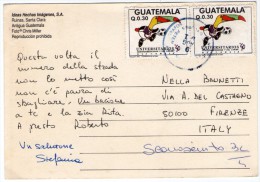 GUATEMALA - RUINAS SANTA CLARA / THEMATIC STAMPS-SPORT - FOOTBALL - Guatemala
