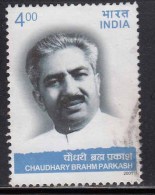 India Used 2001, Chaudhary Brahm Prakash, Freedom Fighter, - Used Stamps