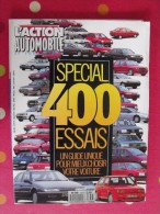 Revue Action Automobile Et Touristique  N° 336.  1989. 164 Pages. Spécial 400 Essais - Auto