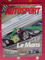 Revue Autosport. 24 Heures Du Mans 2001. En Anglais. 48 Pages. - Auto