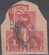 USA - Three Used Postage Dues On Piece. Washington Postmark - Portomarken
