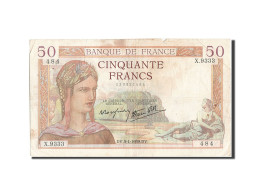 Billet, France, 50 Francs, 50 F 1934-1940 ''Cérès'', 1939, 1939-01-05, TB - 50 F 1934-1940 ''Cérès''