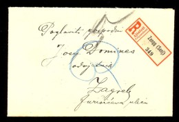 Hungary, Croatia - Letter Sent By Registered Mail From Zengg (Senj) To Zagreb 1909. Arrival Cancel On The Back Of Letter - Andere & Zonder Classificatie