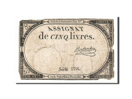 Billet, France, 5 Livres, 1793, Bertaut, TB, KM:A76, Lafaurie:171 - Assignate