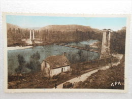 CPA 46 LES QUATRE ROUTES  - Pont Suspendu De MEZELS 1951     N:7 - Vayrac