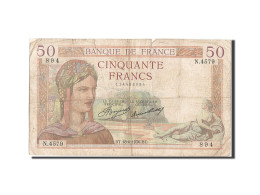 Billet, France, 50 Francs, 50 F 1934-1940 ''Cérès'', 1936, 1936-06-18, B+ - 50 F 1934-1940 ''Cérès''