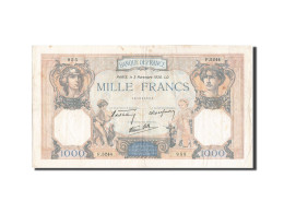 Billet, France, 1000 Francs, 1 000 F 1927-1940 ''Cérès Et Mercure'', 1938 - 1 000 F 1927-1940 ''Cérès Et Mercure''