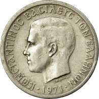 Monnaie, Grèce, Constantine II, 50 Lepta, 1971, TTB, Copper-nickel, KM:97.1 - Other & Unclassified