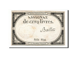 Billet, France, 5 Livres, 1793, Baillet, TTB, KM:A76, Lafaurie:171 - Assignats