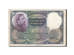 Billet, Espagne, 50 Pesetas, 1931, 1931-04-25, TB+ - 50 Peseten