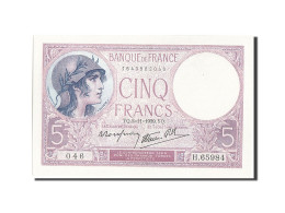 Billet, France, 5 Francs, 5 F 1917-1940 ''Violet'', 1939, 1939-11-02, SUP+ - 5 F 1917-1940 ''Violet''