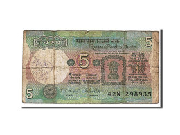 Billet, India, 5 Rupees, 1975, KM:80o, B - Inde