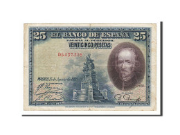 Billet, Espagne, 25 Pesetas, 1928, 1928-08-15, TB - 1-2-5-25 Peseten