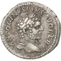 Monnaie, Caracalla, Denier, TTB+, Argent, Cohen:196 - La Dinastía De Los Severos (193 / 235)