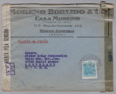 Brasilien 1944-04-08 Rio Doppel Zensur Brief Nach Cleveland USA - Covers & Documents