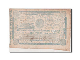 Billet, Paraguay, 4 Pesos, 1865, TB+ - Paraguay