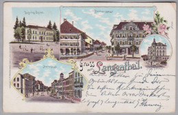 AK BE LANGENTHAL 1904-02-15 Ambulant Gutenburg Bahnwagenvermerk Litho Guggenheim - Langenthal