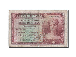 Billet, Espagne, 10 Pesetas, 1935, B - 10 Pesetas