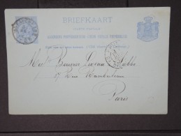 PAYS -BAS- Entier Postal De La Haye Pour Paris 1897    A VOIR LOT P4269 - Postwaardestukken