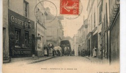 CPA 95 ST PRIX PERSPECTIVE DE LA GRANDE RUE 1916 Animée Carriole - Saint-Prix