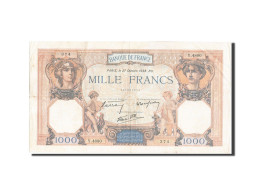 Billet, France, 1000 Francs, 1 000 F 1927-1940 ''Cérès Et Mercure'', 1938 - 1 000 F 1927-1940 ''Cérès Et Mercure''