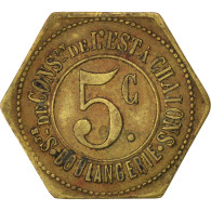 Monnaie, France, 5 Centimes, TTB, Laiton, Elie:30.3 - Monétaires / De Nécessité