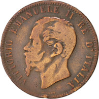 Monnaie, Italie, Vittorio Emanuele II, 10 Centesimi, 1866, Strasbourg, TB - 1861-1878 : Victor Emmanuel II