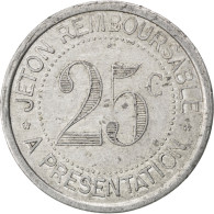 Monnaie, France, 25 Centimes, 1921, TTB, Aluminium, Elie:20.3 - Noodgeld