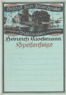 Litho Menükarte Speisenfolge Speisekarte Gasthof Zollenspieker Fährhaus ? Bei Hamburg Zollenspiek Kirchwerder Stöckte - Blankenese