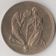 Bronze Medaille Münze Medal Coin Piece Sachsen Denkmal 1923 Inflation Hunger Thaler Taler Hörnlein Weimarer Republik - Autres & Non Classés