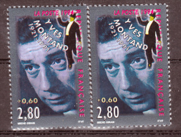 France 2901 Variété Double Impression Bleu  Et Bleu Violet  Montand Neuf ** TB MNH Sin Charnela - Unused Stamps