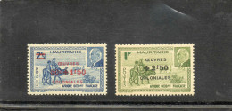 MAURITANIE  : "Oeuvres Coloniales" - Caravane Et Effigie De Pètain De 1941surchargé Et Nouvelles Valeurs - - Unused Stamps