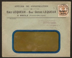 Brief  / Envelope Met Afstempeling Van LE ROEULX (staat Zie Scan) ! Inzet Aan 15 € ! - Army: German
