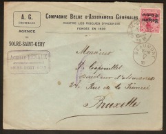 Brief  / Envelope Met Afstempelingen Van SOLRE - SAINT - GERY En BEAUMONT (staat Zie Scan) ! Inzet Aan 15 € ! - Army: German