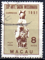 MACAU 1953 Missionary Art Exhibition - 8a  The Virgin  FU - Used Stamps