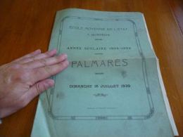 CB5 Palmarès Scolaire Quiévrain 1939 élèves Thulin Roisin Hensies Hornu Baisieux Audregnies Etc Etc - 0-6 Años